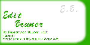 edit bruner business card